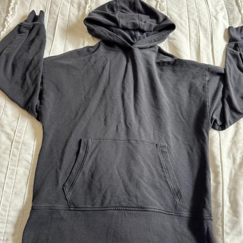 Athleta Women's Size Small Black Hooded Front Pocket Sweatshirt